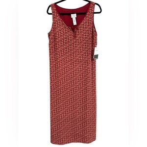 NWT Emma‎ James Liz Clairborne Women's Red Floral Reversible Midi Maxi Dress 12P